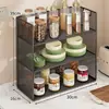 Prateleira Multicamadas para Armazenamento de Temperos e Copos para Bancada de Cozinha, Organizador de Mesa, Prateleira de Lanches para Mesa de Jantar, Porta-Copos para Sala de Estar