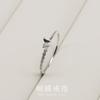 Anillo de mariposa de plata esterlina S925 para mujer, diseño de estilo frío que no se desvanece, anillo simple apilado, pulsera de estilo coreano de Corea del Sur
