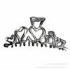 Presilha de Cabelo Grande de Metal com Design de Coração Líquido Irregular, Acessório de Cabelo para Mulheres, Presilha Pinça para Rabo de Cavalo Alto, Presilha Tubarão