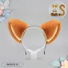 Faixa de Cabelo Lolita de Pelúcia Feita à Mão com Orelhas de Gato Acessórios de Cabelo Kc Headwear de Orelhas de Animal Grampo de Cabelo de Orelha de Raposa