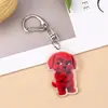 Estilo Vendaje Celebridad de Internet Tiktok Perro Rojo Pequeño Terco y Travieso Peluche Llavero Acrílico Colgante para Mochila Decoración