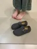 Novos Sapatos Birkenstock Retrô 2025 para Mulheres, Sapatos Baixos de Bico Redondo, Calçados Slip-On, Mocassins Casuais para Mulheres