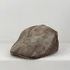 Gorra de visera simple y versátil estilo japonés, gorra de artista casual retro que hace que la cara se vea más pequeña, gorra simple ajustable de pico de pato para hombres