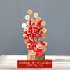 Decoraciones para Árbol de Año Nuevo DIY Adornos de Escritorio Hojas de Eucalipto Hojas de Ginkgo Accesorios Cubo de la Suerte Paquete de Regalo