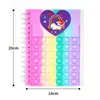 Libro de bobina pop de burbujas de silicona Dinosaurio unicornio amor Silicona Cuaderno Ratón matador de ratón niños lindo