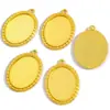 35*25mm Diámetro Interior Piedra de Tiempo Ovalada Base de Aleación Accesorios para Joyería DIY Colgante para Collar C65