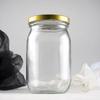 Frasco de vidrio para alimentos al por mayor de fábrica, frasco de almacenamiento de 467 ml, contenedor de vidrio para alimentos, botella de vidrio de grado alimenticio