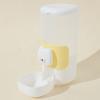 Alimentador colgante para mascotas con cara de gato, fácil de colgar, jaula, alimentador para gatos, almacenamiento automático de agua, separación seca y húmeda