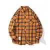 Camisa de manga larga a cuadros de moda para otoño de 2024, chaqueta informal holgada de estilo coreano para hombres y mujeres, camisa para parejas que combina con todo.