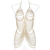 Cadena para Bikini de Playa Estilo Nuevo de Múltiples Capas con Borlas Sexy Cadena Metálica de Múltiples Capas Cadena para Todo el Cuerpo