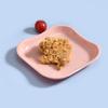 Mini plato de frutos secos plato de pastelería de plástico para fiesta PET color caramelo plato cuadrado para bocadillos plato pequeño práctico en stock