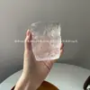 Vaso de Vidrio con Patrón de Glaciar Edición Limitada para Uso Doméstico, Vaso de Agua de Alta Estética para Mujeres, Vaso para Jugos, Taza de Café Estilo Ins, Vaso para Cerveza