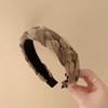 Faixa de Cabeça Avançada Sense Twist de Aba Larga Faixa para o Topo da Cabeça Craniana Rede Retro Feminina Para Sair Acessório de Cabeça para Prender Cabelo Amassado Versátil