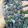 Cuentas sueltas de ágata y lapislázuli de piedra natural con forma de corazón de 15 mm, para collar, colgante y accesorios, venta al por mayor