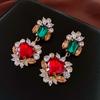 Pendientes de Borla con Forma de Gota de Agua y Mariposa Incrustados de Diamantes de Lujo y Exquisitos Pendientes de Princesa Dulce para Mujer Pendientes Explosivos Transfronterizos Europeos y Americanos