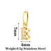 Nuevo Colgante de Acero Inoxidable Letra Zirconia Venta Caliente Accesorios para Collares Pendientes DIY 26 Dijes de Letras Inglesas A-Z