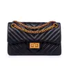 Nova bolsa corrente em grade V estilo pequeno perfumado couro pele de ovelha bolsa pequena fresca bolsa de ombro a primeira geração de cabelo