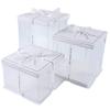 Caja Transparente para Pastel con Tapa de Borde Dorado 4 Pulgadas 6 Pulgadas 8 Pulgadas 10 Pulgadas 12 Pulgadas Caja para Pastel de Cumpleaños Caja de Empaque para Repostería con Altura Elevada