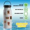 50 Piezas Pegatinas Retro Motivacionales Sellos de Animales Eslóganes en Inglés Diario iPad Patineta Calcomanías Decorativas PVC Impermeable