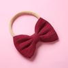 Musselina europeia e americana Gravata borboleta de algodão puro Nylon Hair Band Baby Super Soft Crepe Cotton Yarn Fabric Headband Baby Headwear