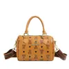 Bolsas Femininas Transfronteiriças 2025 Nova Bolsa Boston Estampa Vintage Bolsas Transversais Bolsa de Ombro Versátil Bolsa Almofada