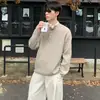 Suéter de tricô falso duas peças masculino com gola henley, padrão trançado de cabos, estilo old money, outono e inverno, atacado de fábrica transfronteiriço