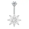 Dingpei Venda Quente Piercing de Umbigo Zircônia Unha de Umbigo Marquise Flor do Sol Botão de Umbigo Aço Médico 316 Agulha Fabricante