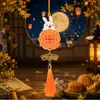 Nuevo Conejo del Festival de Medio Otoño Chino Colgante de Madera Lindo Estilo Nacional Recuerdo Conmemorativo del Festival de Medio Otoño Colgante de Borla del Festival de Medio Otoño