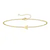 Moda Femenina Europea y Americana Nueva Elegante Pulsera de 26 Letras Estilo ins Simple Nicho Lujo Accesible Oro Joyería de Mano Elegante