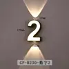 Lámpara de Pared Impermeable para Exteriores, Señal Simple para Puerta, Luz de Número y Letra Publicitaria, Entrada, Puerta Principal, Pasillo, Escalera, Luz de Pared Exterior Ambiental