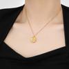 Colar Europeu e Americano Transfronteiriço Novo 12 Constelações Galvanizado Ouro 24K Corrente para Clavícula Joia de Aço Titânio Personalizada e Fashion