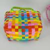 Bolso Tejido de Cesta Estilo Calle Xiaohongshu Bolso de Mano de Cesta Tejida Colorido Dibujo Animado Regalo DIY