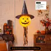 Decoração de Lanterna de Papel de Abóbora de Halloween Adereço Fotográfico Luminoso Atividade Temática de Shopping Cenário de Atmosfera Ornamento Pendurado