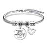 Pulseira de aço inoxidável com corrente tipo osso de cobra, nova, para venda internacional da Amazon, com gravação, para amigos e parentes, presente inspirador