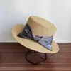 Sombrero de Paja Fina de Ala Plana Estilo Francés 2026 Nuevo Verano para Mujer Retro Británico Elegante Dama Sombrero de Sol para Vacaciones en la Playa