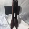 2026 Nuevo Estilo Elegantes y Sencillos Botas Largas, Botas Elásticas hasta la Rodilla, Botas Delgadas Mate, Cremallera Lateral Punta Tacón Alto