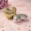 Caja de Dulces Creativa para Boda con Carcasa de Plástico Tamaño Pequeño Caja de Dulces con Concha Perlada Caja de Almacenamiento Caja de Decoración para Pasteles Concha de Perla