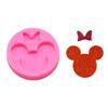 Molde de silicona para hornear con forma de Minnie, llavero con aromaterapia para coche, decoración de tartas y fondant