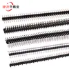 Espaciado 2. 54MM 1*40 2*40 3*40p fila única doble triple aguja recta curva parche conector de pin redondo