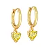 Agulha de Prata S925 Europa e América Mais Vendido Estilo Ins Fivela de Orelha Coração Amor Brinco Argola Moda Feminina Moda Design de Coração com Diamante Brincos