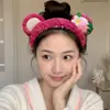 Faixa de cabelo fofa e criativa com rosto engraçado para lavar o rosto coreana, faixa de cabelo de cenoura e peixe salgado de celebridade da internet, faixa de cabelo estilo TikTok para mulheres