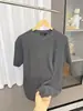 Camiseta Masculina de Verão com Listras Verticais, Gola Reta, Manga Curta, Punhos, Estilo Old Money, para Fitness, Trabalho e Uso Casual