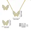 Brilhante Pérola Cobre Brincos Conjunto de Colar Borboleta Não Desbota Feminino Luxo Leve Alta Qualidade Atacado Transfronteiriço Joias