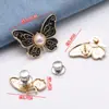 Botón de Cintura de Mariposa Sin Perforación Reducción de Cintura de Jeans Herramienta Decorativa Fija Botón Ajustador de Perlas Sin Clavo