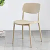 Silla de plástico para el hogar, engrosada, estilo nórdico, silla con respaldo para restaurante, silla para mesa de comedor, silla comercial, taburete moderno minimalista cómodo