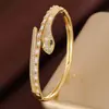 Pulsera Exquisita de Circonio con Forma de Serpiente Simulada con Galvanoplastia, Sensación Exquisita y de Alta Gama, Pulsera Exótica de Circonio para Mujeres, Venta Caliente Transfronteriza