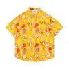Camisas Florales de Comercio Exterior Transfronterizo, Manga Corta, Unisex, Estilo Pareja, Estilo Vacaciones en la Playa, Festival Songkran, Camisas Tailandesas, Chaquetas