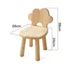 Banquillo pequeño de madera maciza, adecuado para uso doméstico en la sala de estar, taburete redondo, silla para niños con respaldo, diseño lindo y creativo, ideal como taburete para cambiarse los zapatos, taburete simple y bajo