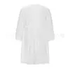 Ropa de Protección Solar para Vacaciones Europeas y Americanas 2024 para Mujer, Abrigo de Playa, Blusa de Bikini, Chifón Jacquard, Blusa con Bola Grande de Piel