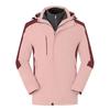 Chaqueta polar para hombre, marca de moda transfronteriza, color contrastante, pareja, desmontable, tres en uno, chaqueta de montañismo impermeable